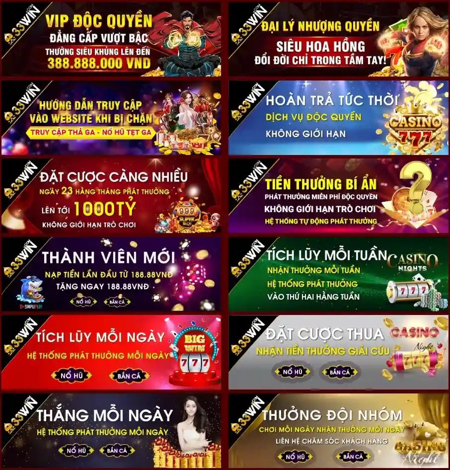 khuyến mãi tại 33win