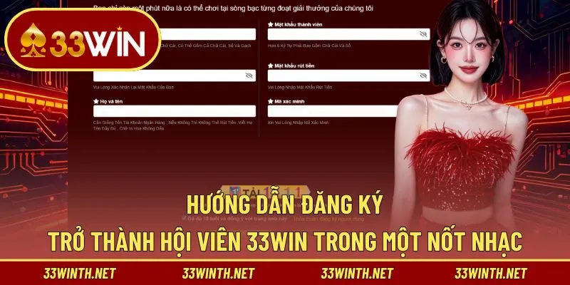 đăng ký tài khoản 33win